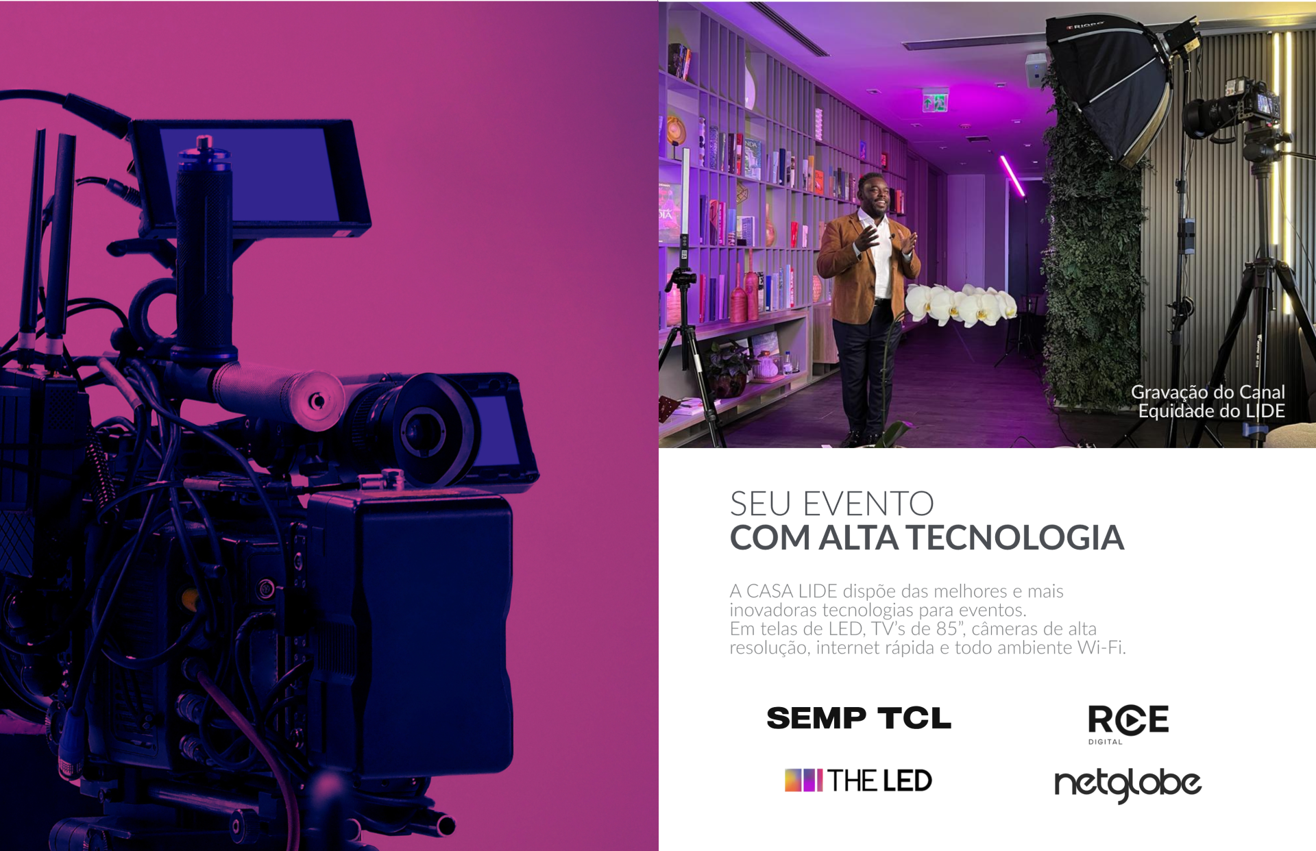 Tecnologia de ponta para seu evento