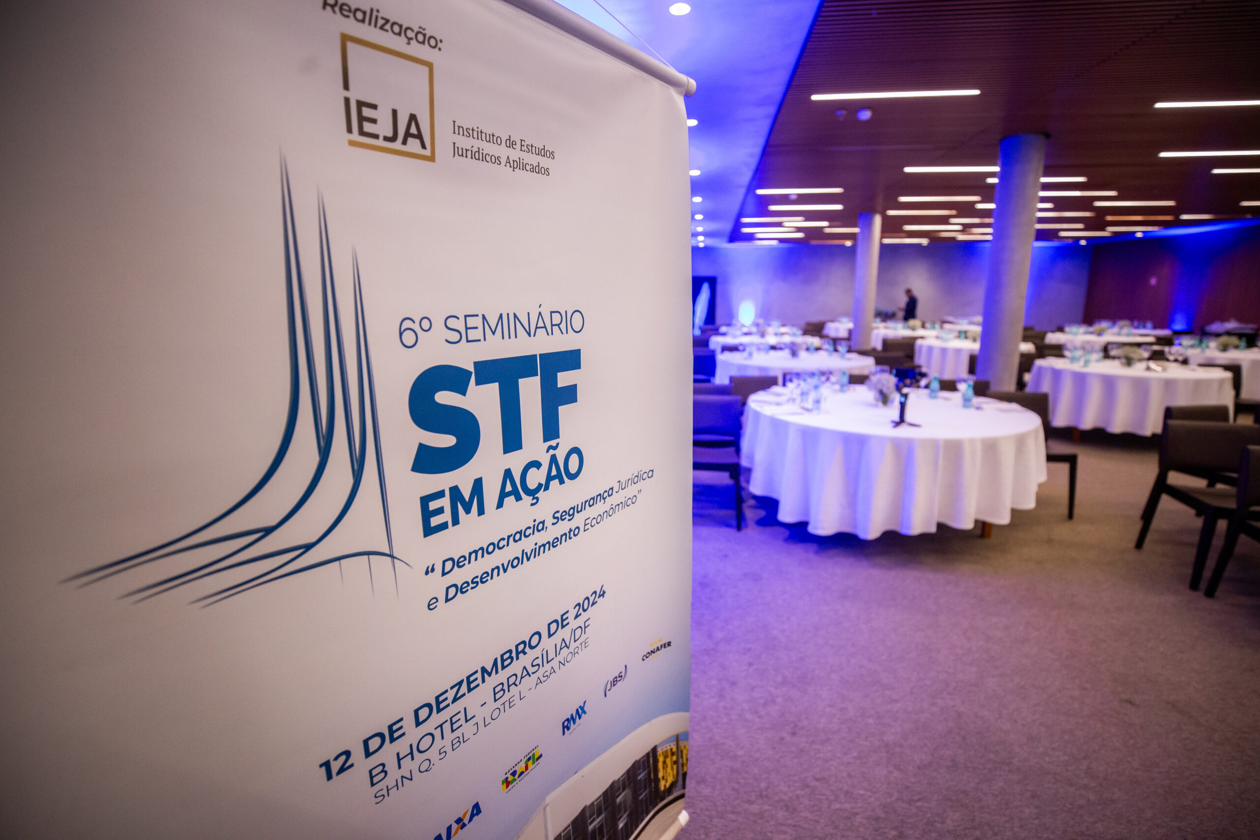 Brasília (DF), 12/12/2024. O Instituto de Estudos Jurídicos Aplicados (IEJA) realiza o 6º Seminário STF em Ação, com as principais participações dos ministros Luiz Fux, Flávio Dino e Alexandre de Moraes. Foto: Breno Esaki